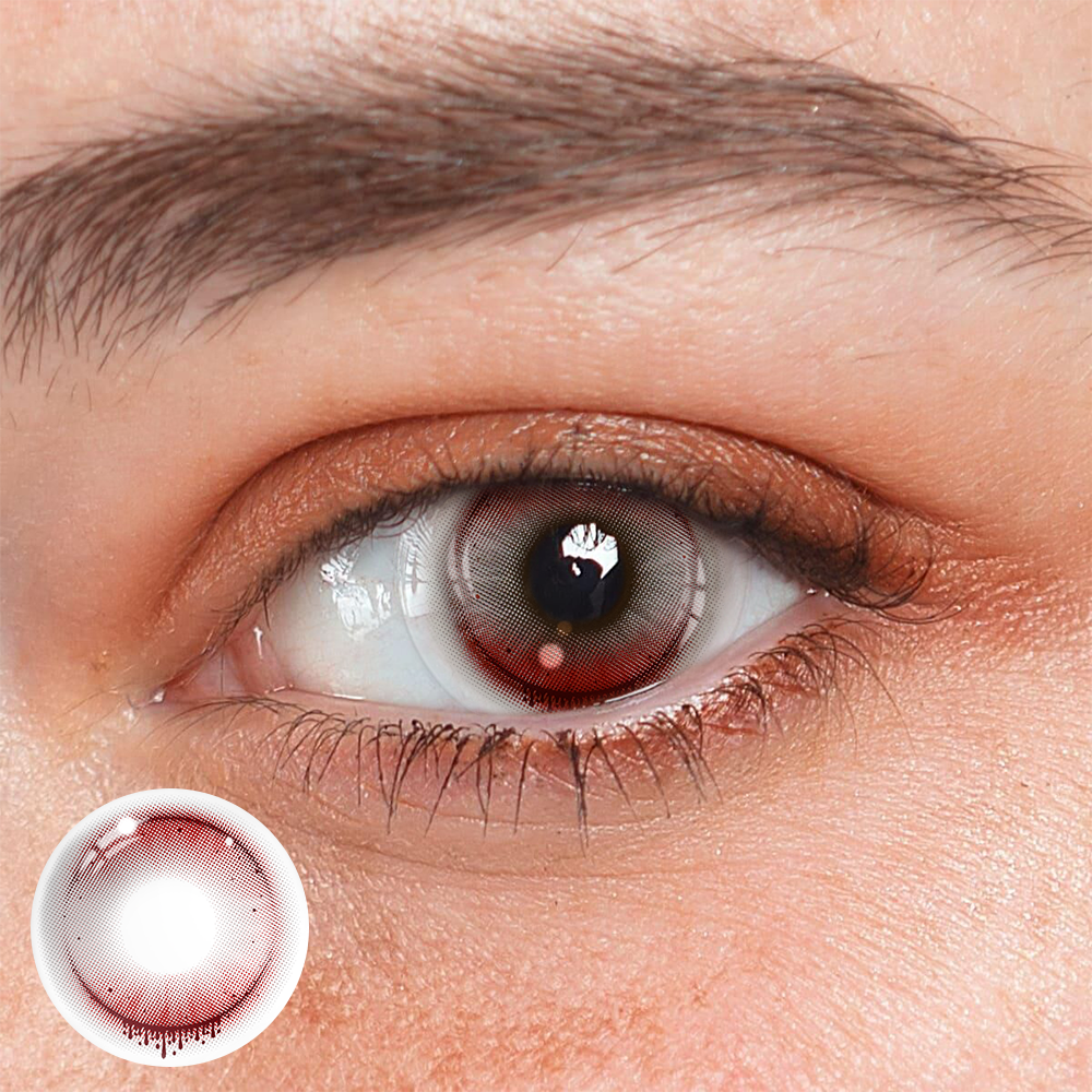 Cosplay Witch's Tears Red Coloured Contact Lenses